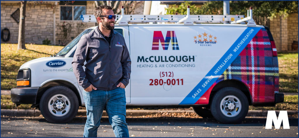 McCullough technician outside the McCullough van