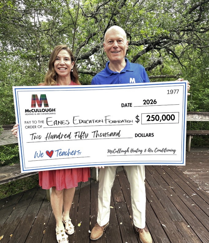 McCullough Heating & Air Conditioning donates two hundred fifty thousand dollars to Eanes Education Foundation