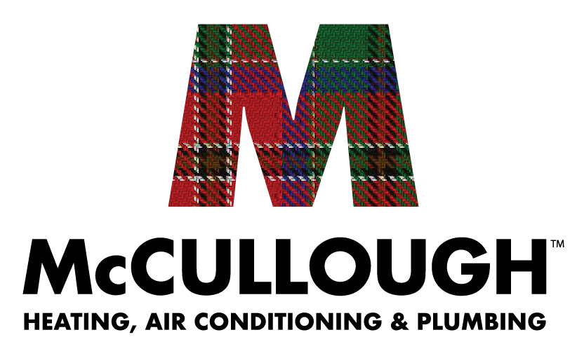 McCullough logo with a plaid M and the text Heating, Air Conditioning & Plumbing
